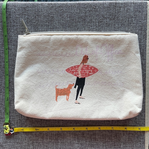 New Limited Edition Anthropologie Out of Office Cosmetics / Makeup Bag - Picture 5 of 5